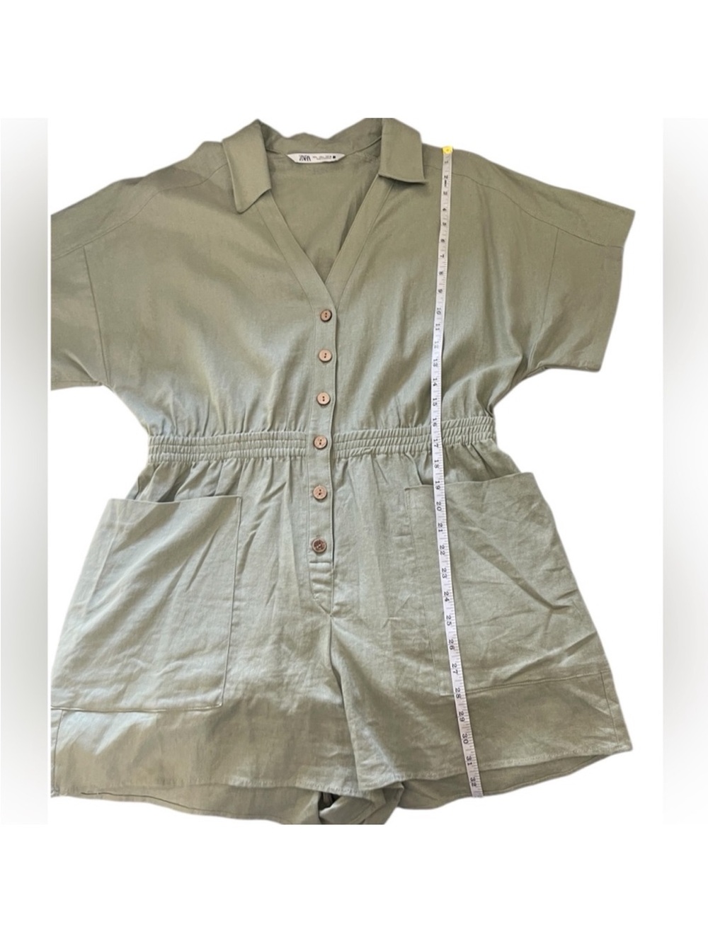 Zara Women's Romper Olive Linen
Blend Size Large - Picture 6 of 8